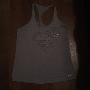 Workout tank with Superman symbol on it.